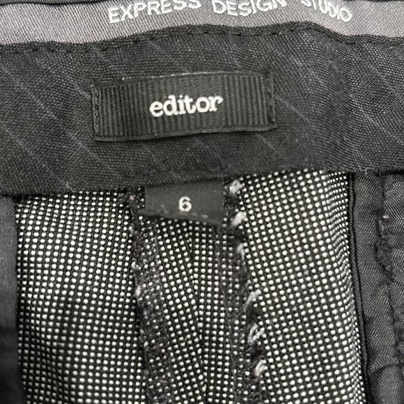Express Editor Black/Grey Dot Trouser Pant Size 6 - Picture 6 of 7